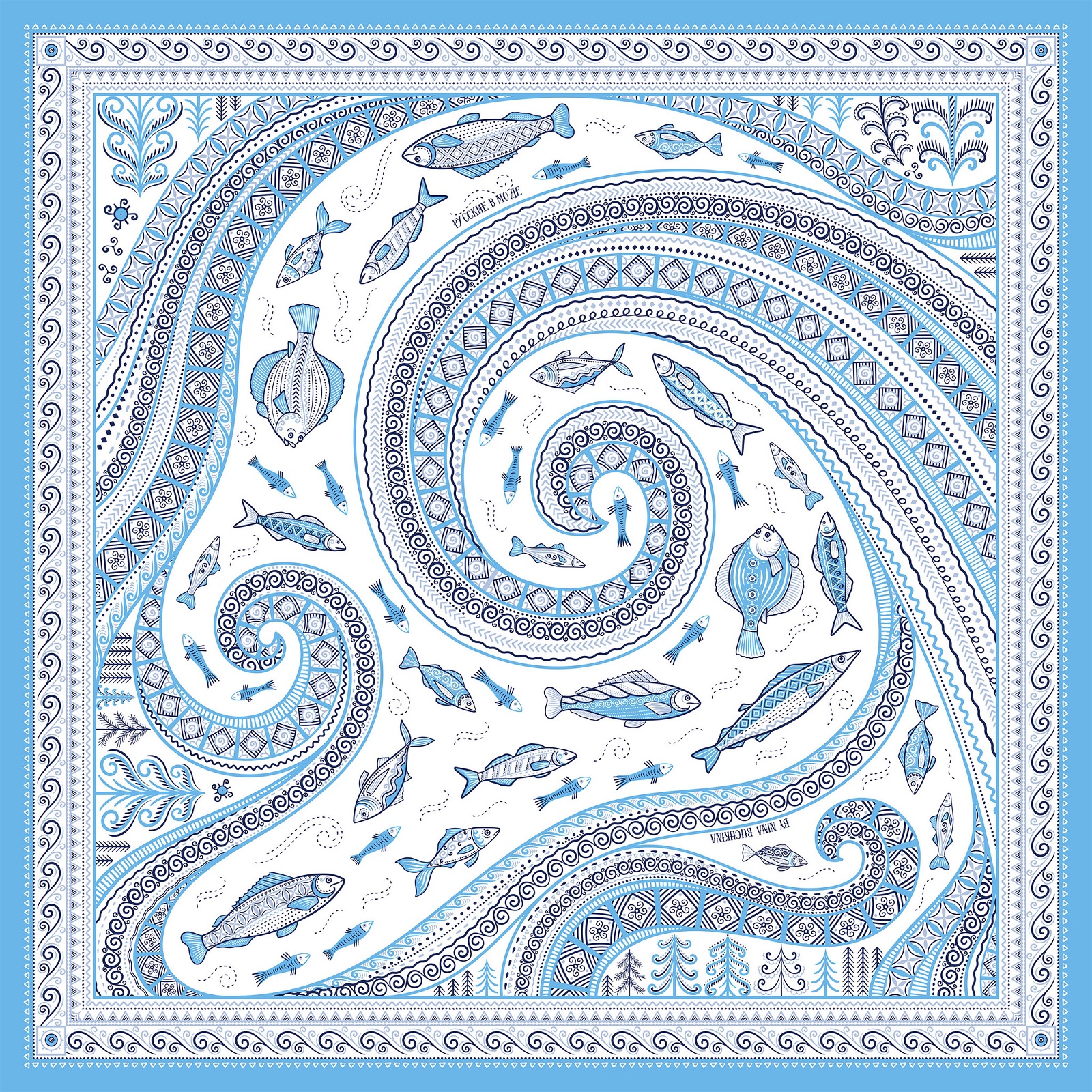 beloe_more_2.jpg Платок “Белое море. Мезень” by NINA RUCHKINA — изображение 1