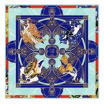 Платок «Русские сезоны. Леон Бакст» by NINA RUCHKINA синий — изображение 3