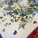 Платок «Русский полевой букет» by NINA RUCHKINA, красный 100% шёлк — изображение 2