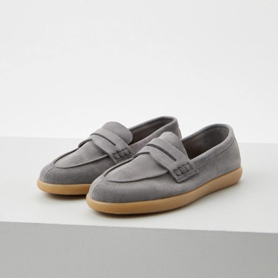 EZ104 casual crosta 616 grey-1 Лоферы Principe di Bologna EZ104 casual crosta 616 grey 51 — изображение 1