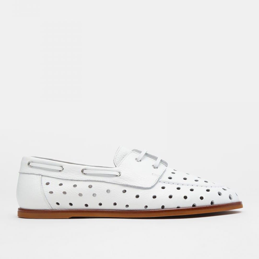 PDB123 bottala-2 Топсайдеры Principe di Bologna PDB123 bianco leather — изображение 2