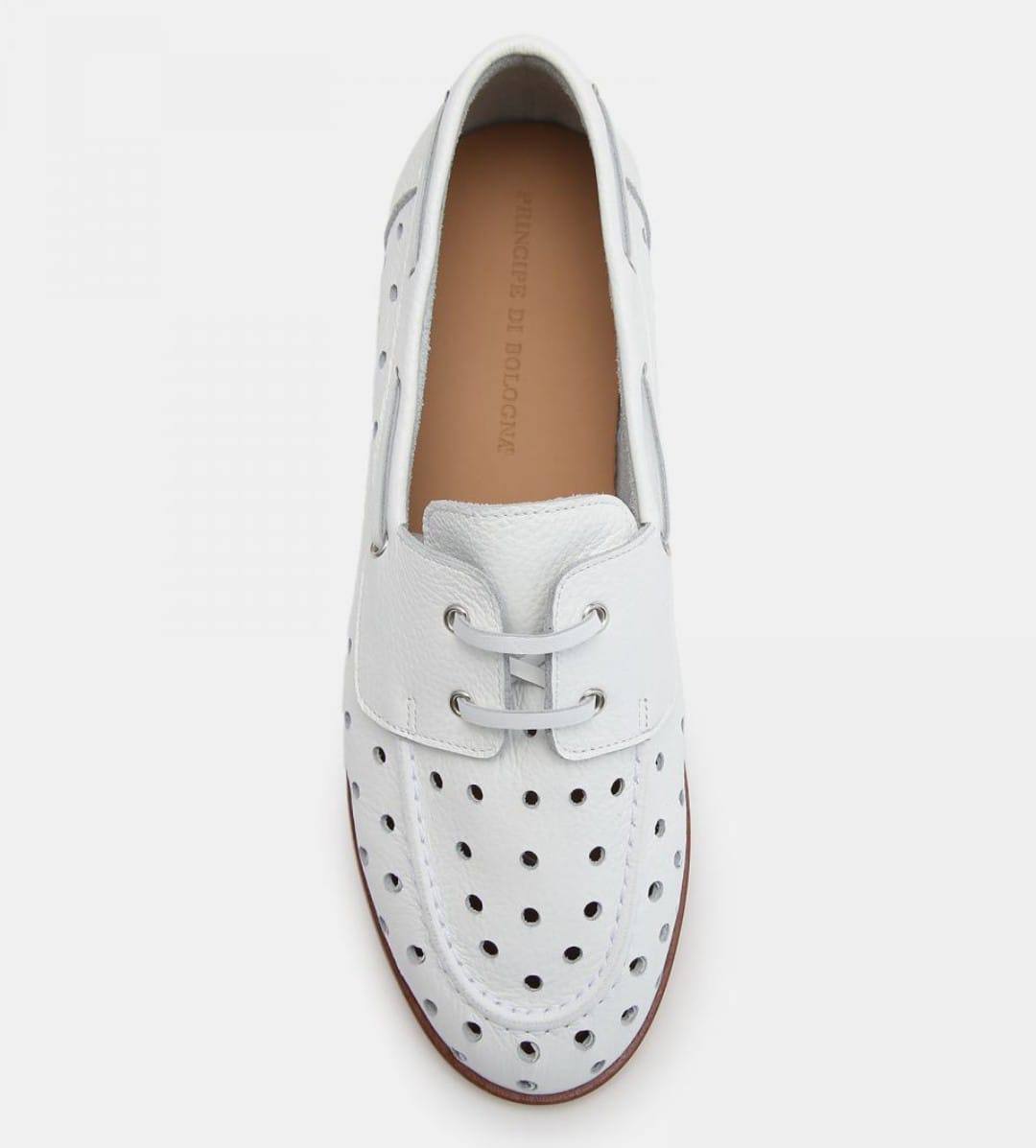 PDB123 bottala-4 Топсайдеры Principe di Bologna PDB123 bianco leather — изображение 3